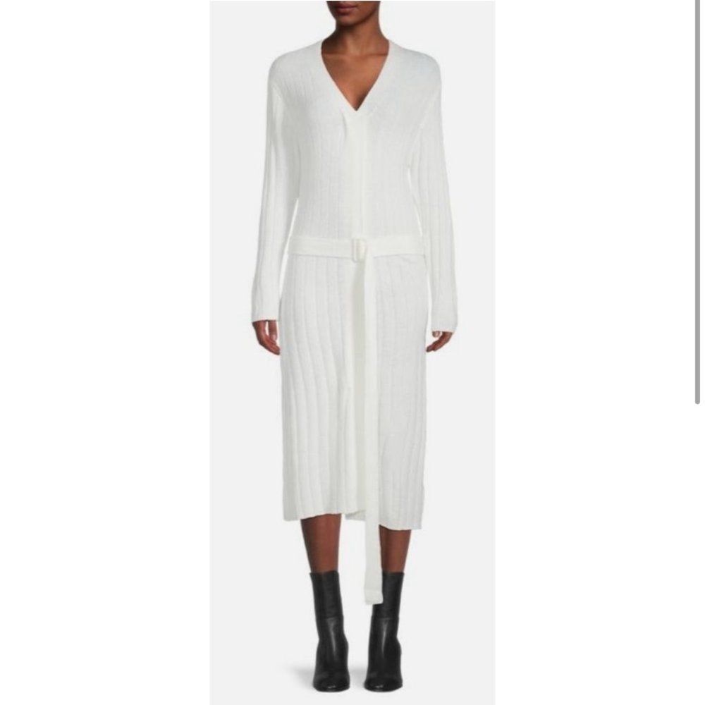 Stitchdrop Tied To You Belted Midi Cloud
Sweater Dress